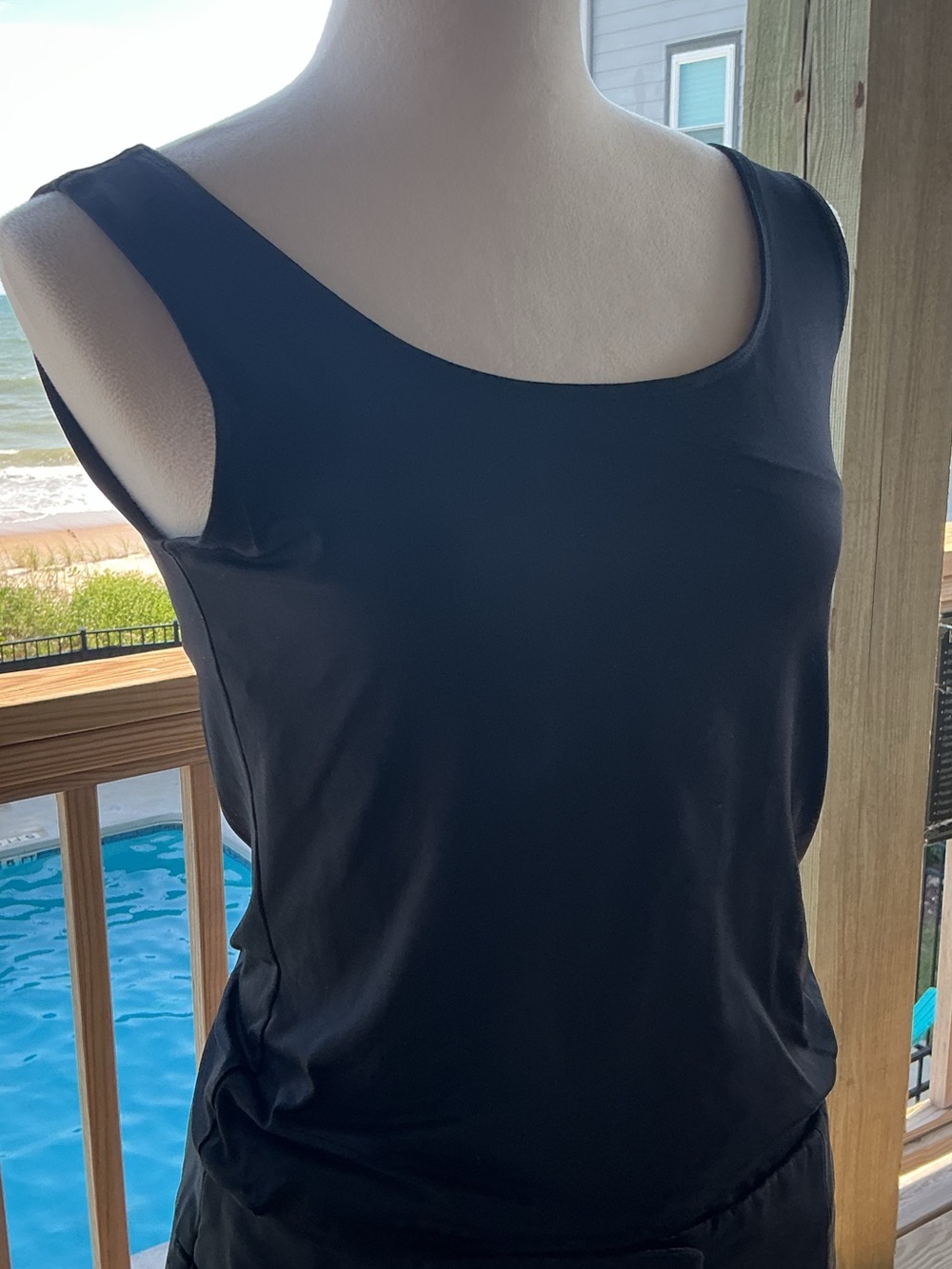 White House Black Market Black Scoop Neck Tank